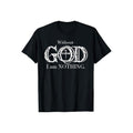 Without FOG Swoosh Gunpla brand Nothing Bible Verse Christian Tshirt Pure Cotton Fabric Casual Streetstyle Crew Neck...