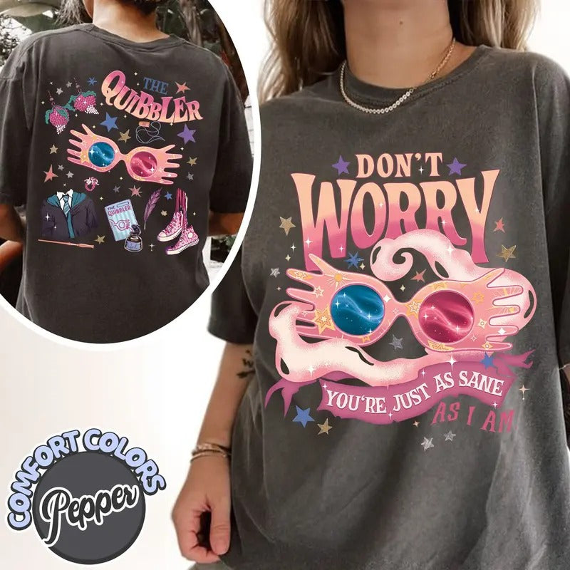 Wizard School Fandom Shirt,Wizard School House shirt, The QuibbIEr Shirt, Just As Sane As I Am, Gift For Friends, Bookish...