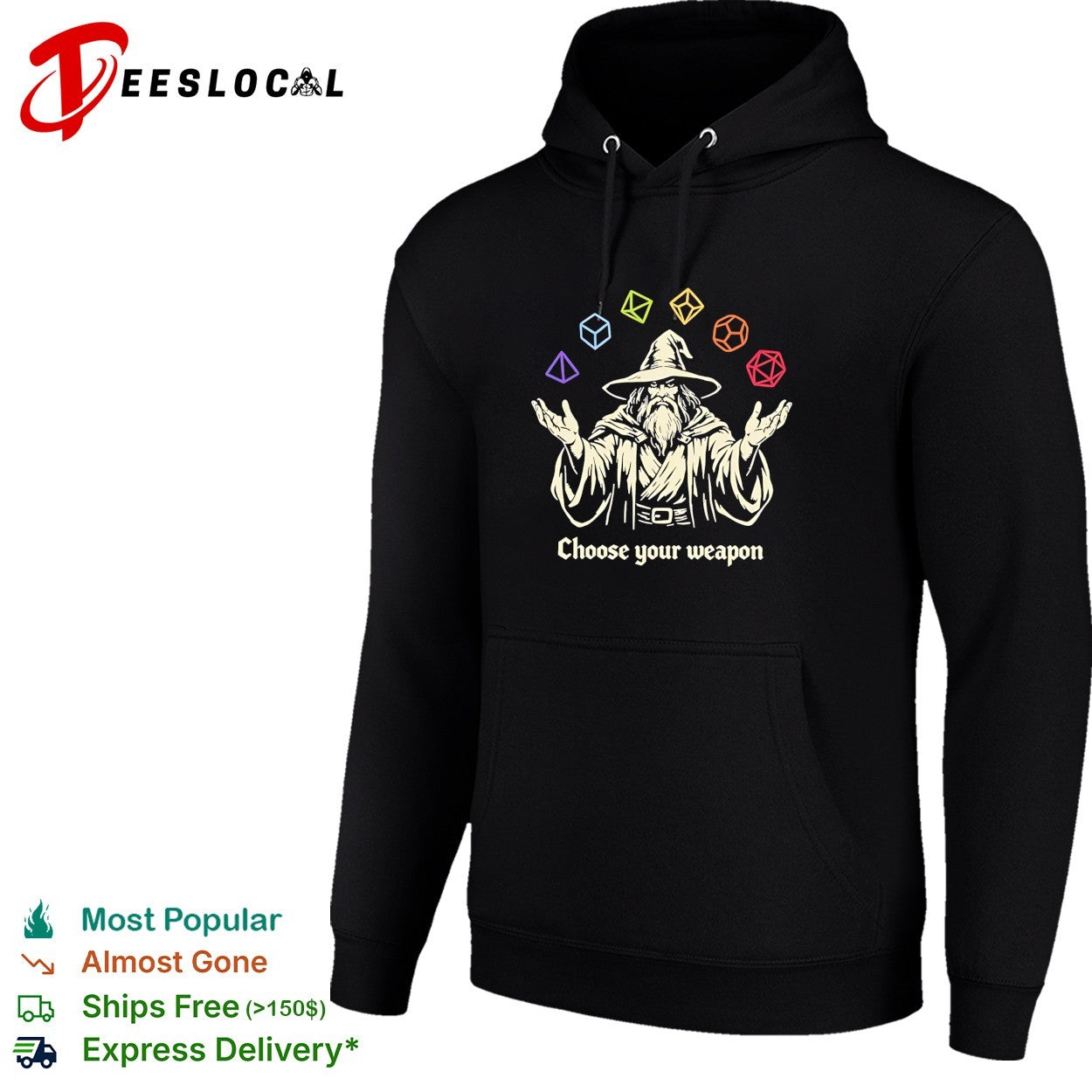 Wizard juggling DnD dice choose your weapon shirt