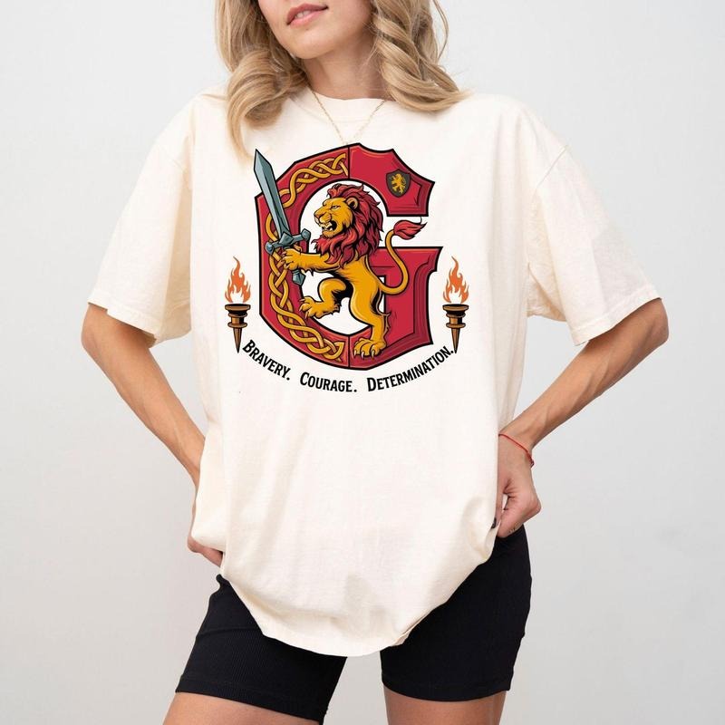 Wizarding House Shirt, Wizard School Tee, Wizard School Brave Lion House, Magical Book Shirt,Magic School Shirt,Fantasy...