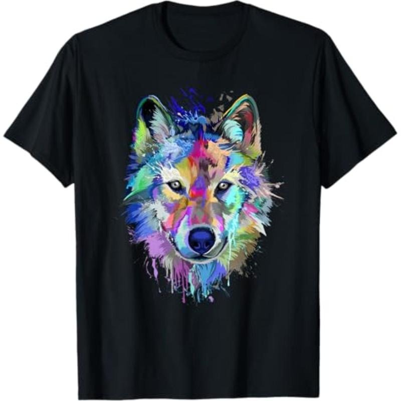 Wolf Splash Art Animal TNF | Wolf Lover T-Shirt Hoodie, Sweatshirt | RetroVerseTees.com