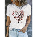 Woman'WB shield 100% cotton 180g-Vibrant Heart Graphic T-Shirt - Comfortable Short Sleeve Crew Neck Tee With Adorable...