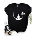 Women Lightsaber brand Shirt Buddha Lotos Print Tshirt Women Short Sleeve WB shield Neck Loose Lightsaber brand-shirt...