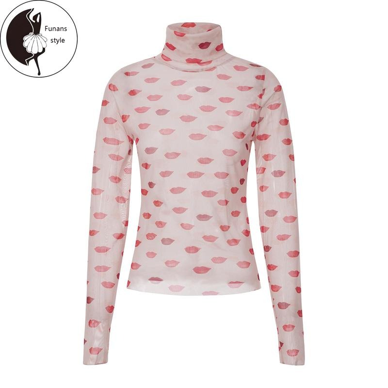 Women T-shirt Long Sleeve Plaid Lips Flower Leopard PrintTops Hoodie, Sweatshirt | RetroVerseTees.com