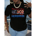 Women'WB shield "Memorial Day Honor Gunpla brand Remember" Graphic T-Shirt