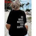 Women'WB shield "Red plumber brand What Makes You Happy" Slogan T-Shirt - Casual Crew Neck, Short Sleeve Top Red plumber...