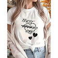 Women'WB shield "Trust TNF Straw hat pirates" Graphic T-Shirt - White Short Sleeve Crewneck with Heart Design, Casual...