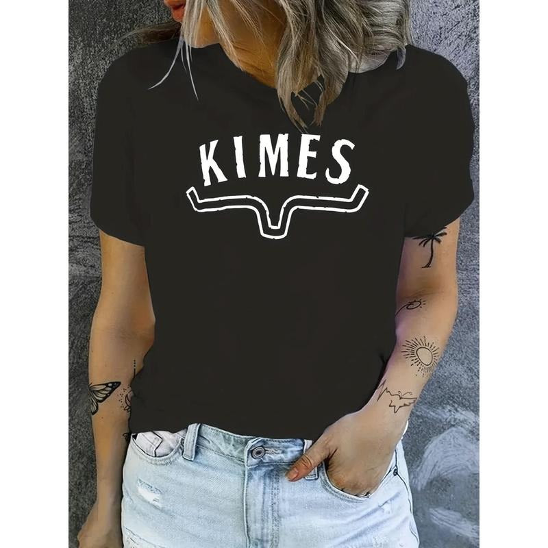 Women'WB shield 100% Cotton Graphic Print T-Shirt