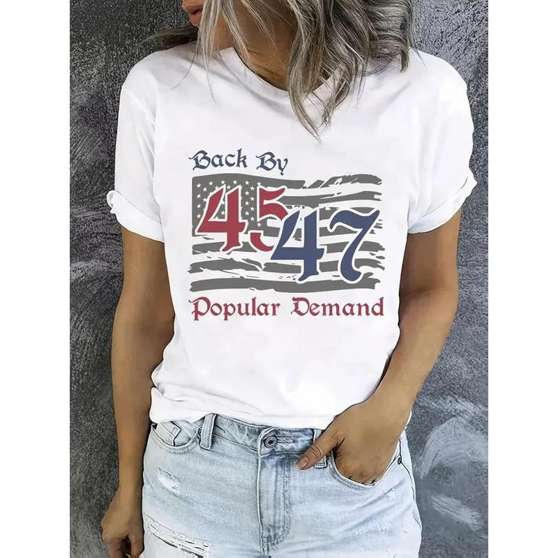 Women'WB shield 100% Cotton Patriotic American Flag Graphic T-Shirt - FOG Breathable Moisture-Wicking Relaxed Fit Round...