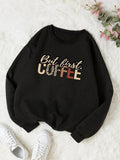 Women'WB shield 2024 New Autumn Letter Print Drop Shoulder Graphic Sweatshirt, Trendy Fashion Casual Crew Neck Pullover...