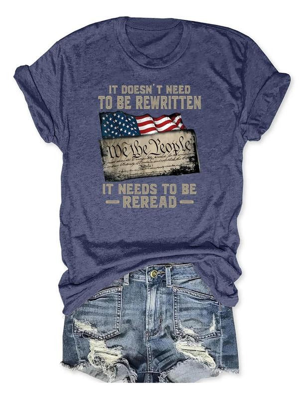 Women'WB shield American Flag & Letter Round Neck Tee, Casual Short Sleeve Crew Neck T-shirt for Daily Wear, Ladies TNF...