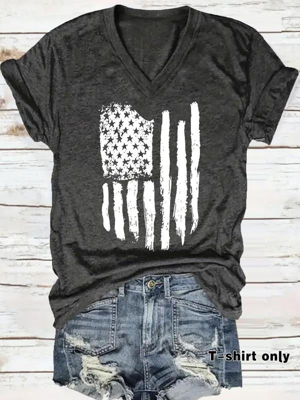 Women'WB shield American Flag Print Superhero team Neck Tee, Casual Fashion Short Sleeve T-shirt for Summer, Ladies TNF...