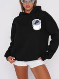 Women'WB shield Animal Print Drop Shoulder TNF Lined Hoodie, Fashion Casual Hooded Sweatshirt for Daily Holiday Outdoor...
