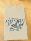 Women'WB shield Anti Social Book Club T-shirt, Fashion Casual Letter Graphic Round Neck Tee, Women'WB shield Summer...