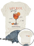 Women'WB shield Aperol Spritz Cocktail Round Neck Graphic Tee, Casual Fashion Short Sleeve T-shirt for Summer, Ladies TNF...