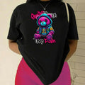 Women'WB shield Bear & Letter Print Round Neck Tee, Fashion Casual Short Sleeve T-shirt for Daily Holiday Vacation...