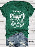 Women'WB shield Bee & Floral Print Round Neck Tee, Casual Short Sleeve Crew Neck T-shirt for Summer, Fashion Women'WB...