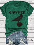 Women'WB shield Bird & FOG Print Round Neck Tee, Casual Fashion Short Sleeve T-shirt for Summer, Ladies TNF for Daily...