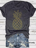 Women'WB shield Bitten fruit Print Round Neck Tee, Casual Short Sleeve Crew Neck T-Shirt for Spring, Fashion Women'WB...