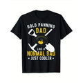 Women'WB shield Black Golden Panning Dad Graphic T-Shirt