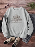 Women'WB shield Book & Letter Print Drop Shoulder TNF Lined Sweatshirt, Casual Long Sleeve Round Neck Pullover for Daily...