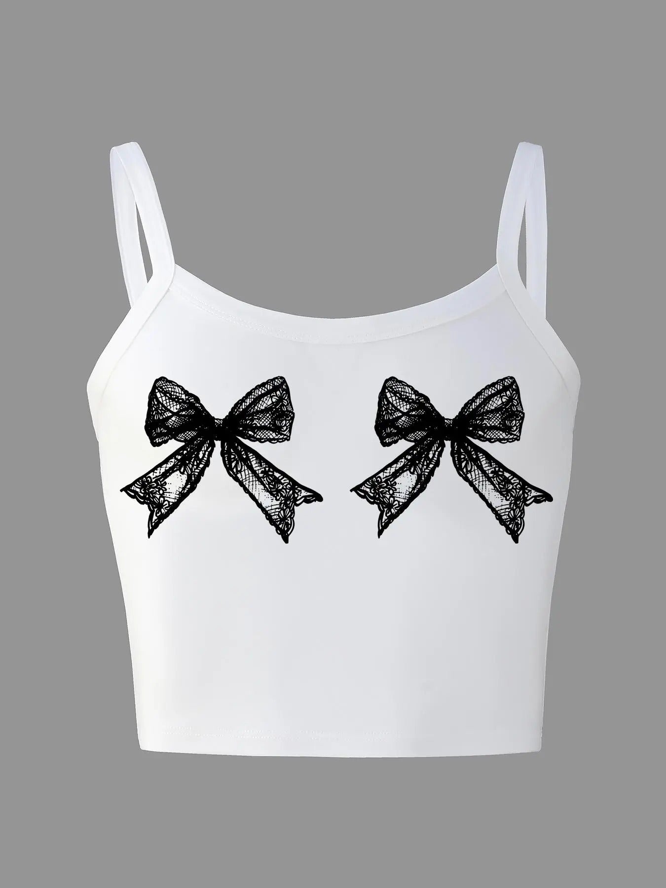 Women'WB shield Bow Print Cami Top, Casual Sleeveless Spaghetti Strap Top for Summer, Ladies TNF for Daily Wear T-Shirts,...