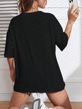 Women'WB shield Broken Heart & Letter Print Round Neck Tee, Vintage Trendy Casual Short Sleeve T-shirt for Daily Wear,...