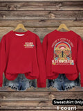 Women'WB shield Butterfly & Letter Print Crew Neck Sweatshirt, Casual Long Sleeve Pullover for Daily Wear, Ladies Fall &...