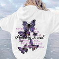 Women'WB shield Butterfly & Letter Print Drop Shoulder Hoodie, Fashion Casual Drawstring Pocket Hooded Sweatshirt for...