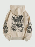 Women'WB shield Butterfly Print Hoodie, Fashion Casual Long Sleeve Hooded Sweatshirt for Daily Holiday Outdoor Wear,...