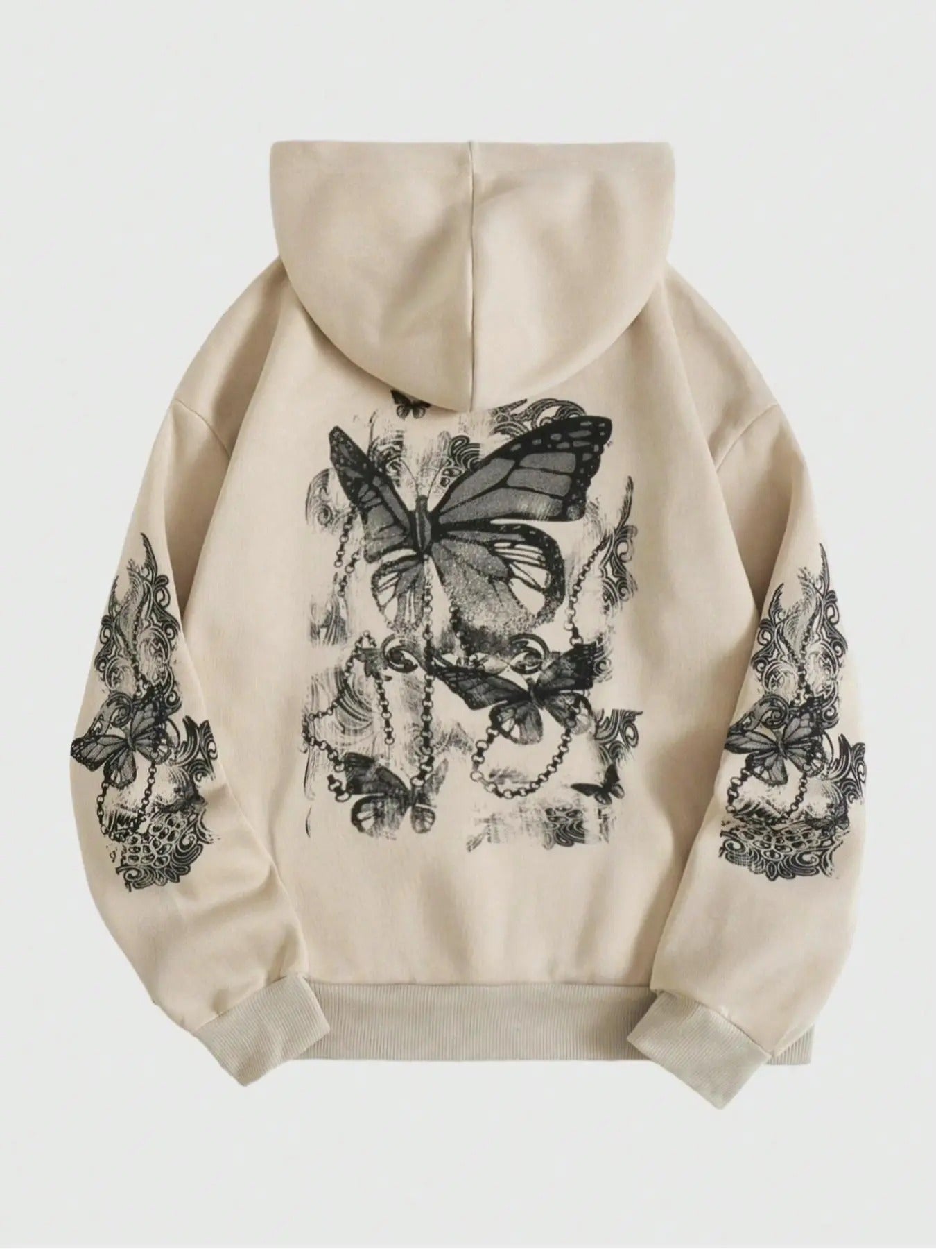 Women'WB shield Butterfly Print Hoodie, Fashion Casual Long Sleeve Hooded Sweatshirt for Daily Holiday Outdoor Wear,...