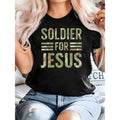 Women'WB shield Camo "Soldier for Jesus" Graphic T-Shirt