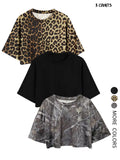 Women'WB shield Camo Print Round Neck Tee, Casual Short Sleeve Crew Neck T-Shirt for Summer, Fashion Women'WB shield Top...