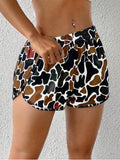Women'WB shield Camo Print Shorts, Casual Comfy Breathable Shorts for Daily Wear, Ladies Bottoms for Summer style 02...