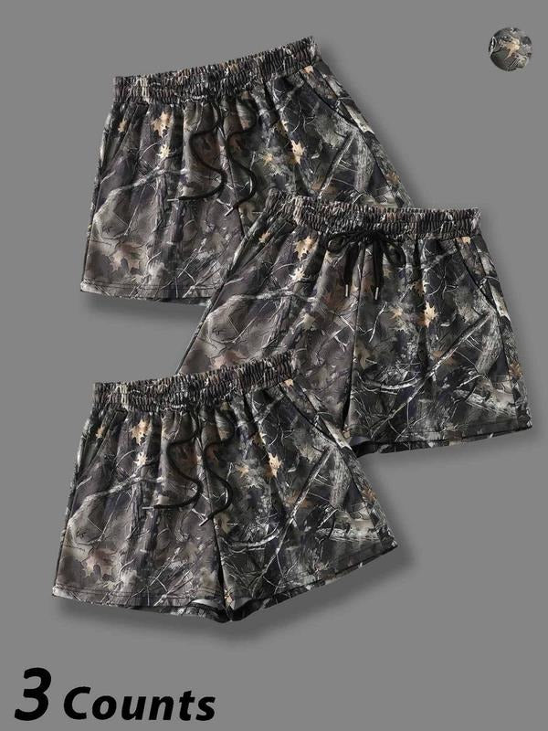 Women'WB shield Camo Print Shorts, Casual Comfy Breathable Shorts for Summer, Ladies Bottoms for Daily Wear style 04...