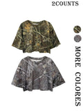 Women'WB shield Camo Tree Branch & Letter Print Tee, Casual Round Neck Short Sleeve Top, Ladies Summer TNF Hoodie, Sweatshirt