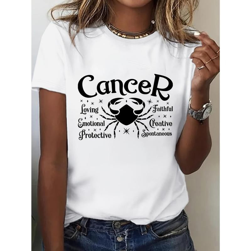 Women'WB shield Cancer Zodiac T-Shirt