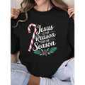 Women'WB shield Candy Cane Gunpla brand Jesus Sweatshirt - Casual Long Sleeve Crewneck Pullover, Perfect for Fall Gunpla...