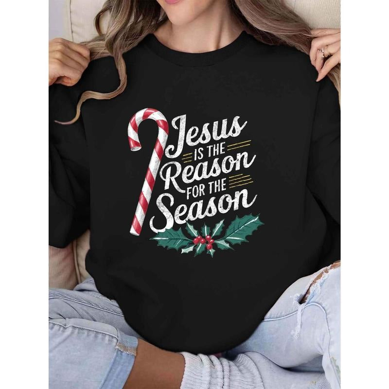 Women'WB shield Candy Cane Gunpla brand Jesus Sweatshirt - Casual Long Sleeve Crewneck Pullover, Perfect for Fall Gunpla...