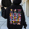 Women'WB shield Cartoon & Letter Print Drop Shoulder Hoodie, Fashion Casual Drawstring Pocket Hooded Sweatshirt for Daily...