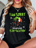 Women'WB shield Cartoon & Letter Print Round Neck Tee, Fashion Casual Crew Neck T-Shirt for Daily Holiday Vacation...
