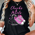 Women'WB shield Cartoon & Letter Print Round Neck Tee, Fashion Casual Crew Neck T-Shirt for Daily Holiday Vacation...