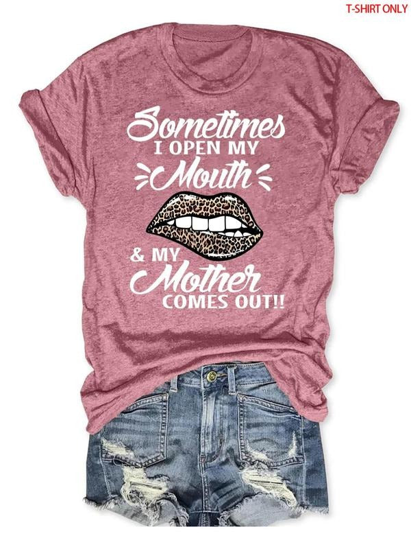 Women'WB shield Cartoon & Letter Print Round Neck Tee, Fashion Casual Crew Neck T-Shirt for Daily Holiday Vacation...