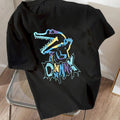 Women'WB shield Cartoon Alligator & Letter Print Drop Shoulder Tee, Casual Short Sleeve Round Neck T-shirt for Summer,...