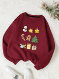 Women'WB shield Cartoon Christmas Graphic Print Crewneck Sweatshirt, Casual Fashion Comfort Drop Shoulder Longsleeves...