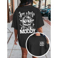 Women'WB shield Cartoon Cow & Letter Print Round Neck Tee, Fashion Casual Short Sleeve T-shirt, Ladies Summer TNF for...