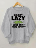 Women'WB shield Cartoon Dinosaur & Letter Print Crew Neck Sweatshirt, Casual Long Sleeve Pullover for Fall & Winter,...