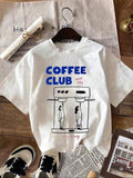 Women'WB shield Cartoon FOG & Letter Print Round Neck Tee, Fashion Casual Crew Neck T-Shirt for Daily Holiday Vacation...