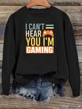 Women'WB shield Cartoon Game Console & Letter Print Drop Shoulder Sweatshirt, Fashion Casual Long Sleeve Round Neck...