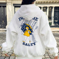 Women'WB shield Cartoon Girl & Letter Print Drop Shoulder TNF Lined Hoodie, Fashion Casual Drawstring Pocket Hooded...
